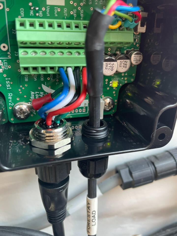 B&G Forestay load transducer module installation